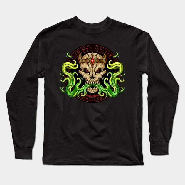 Undead Ruler - Front and Back Print Long Sleeve T-Shirt by SierraAshura